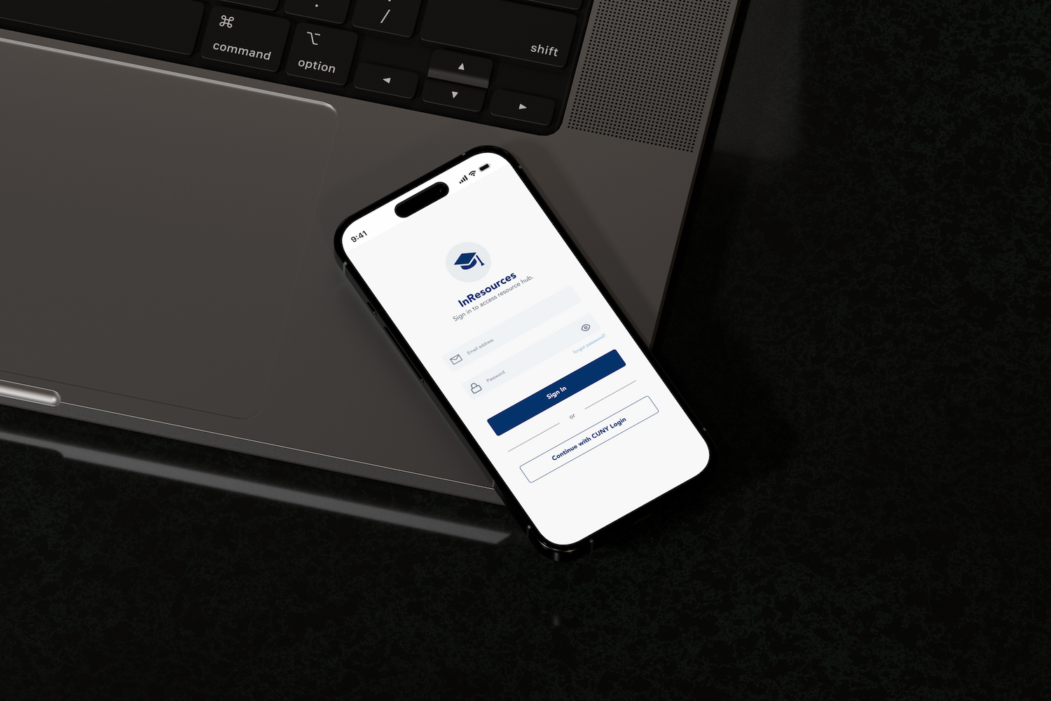CUNY InResource App Mockup